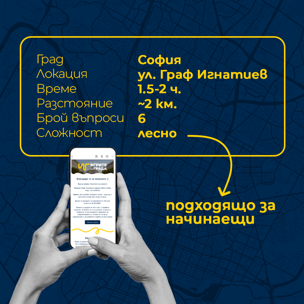 Приключение из литературното минало на София - отборна градска игра със загадки