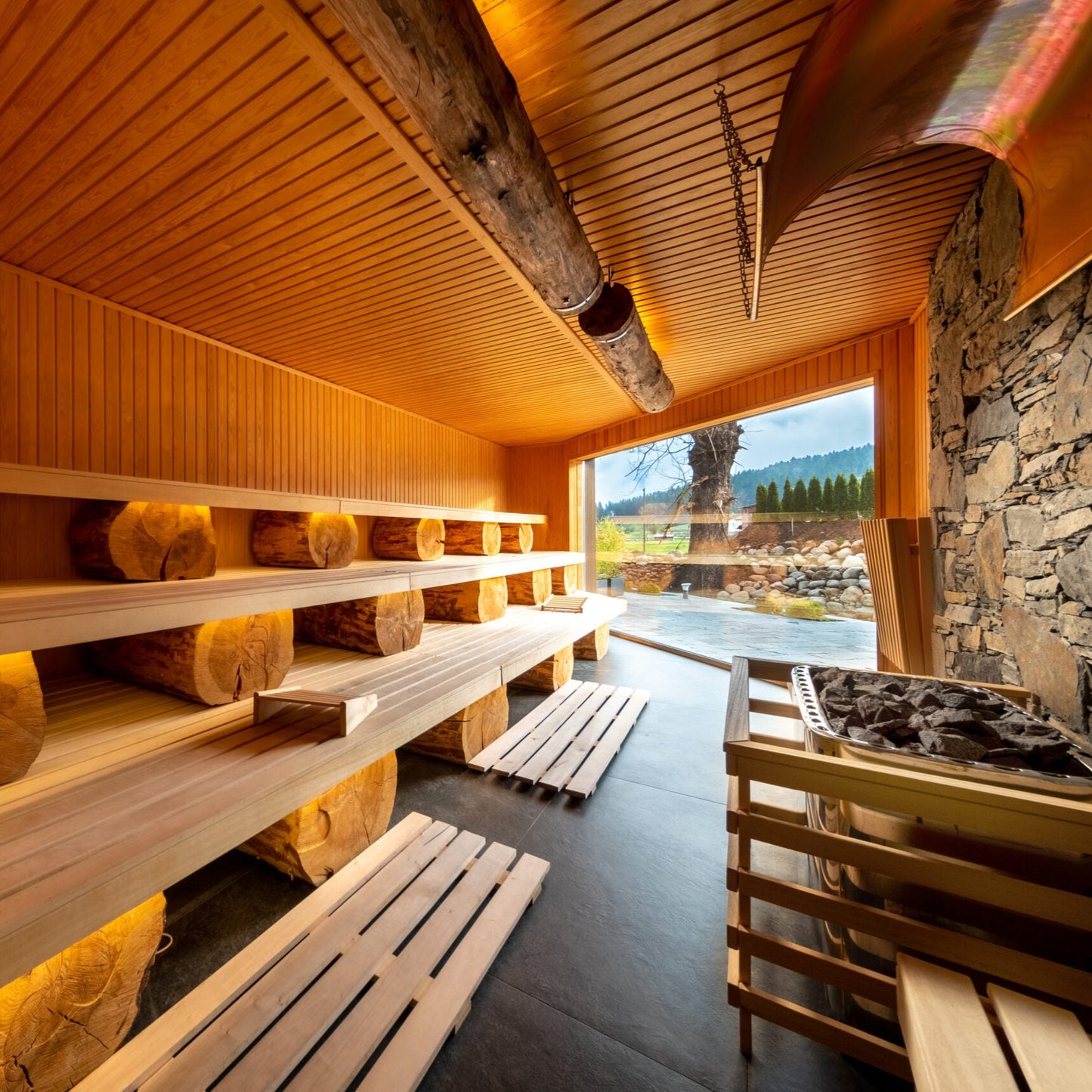 Сауна в Grand Hotel Therme