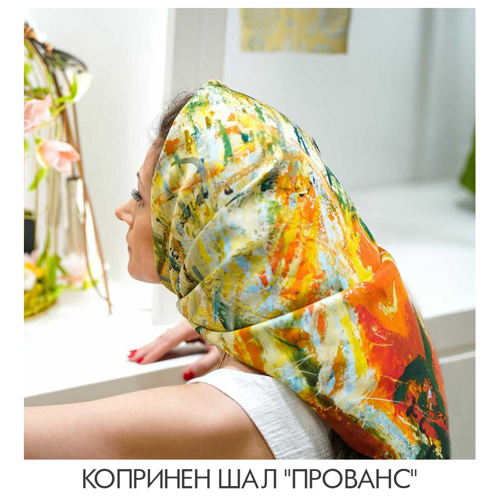 Изкуство върху коприна. Копринени шалове - Картини
