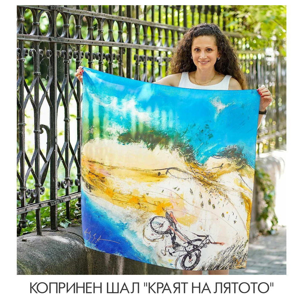 Изкуство върху коприна. Копринени шалове - Картини