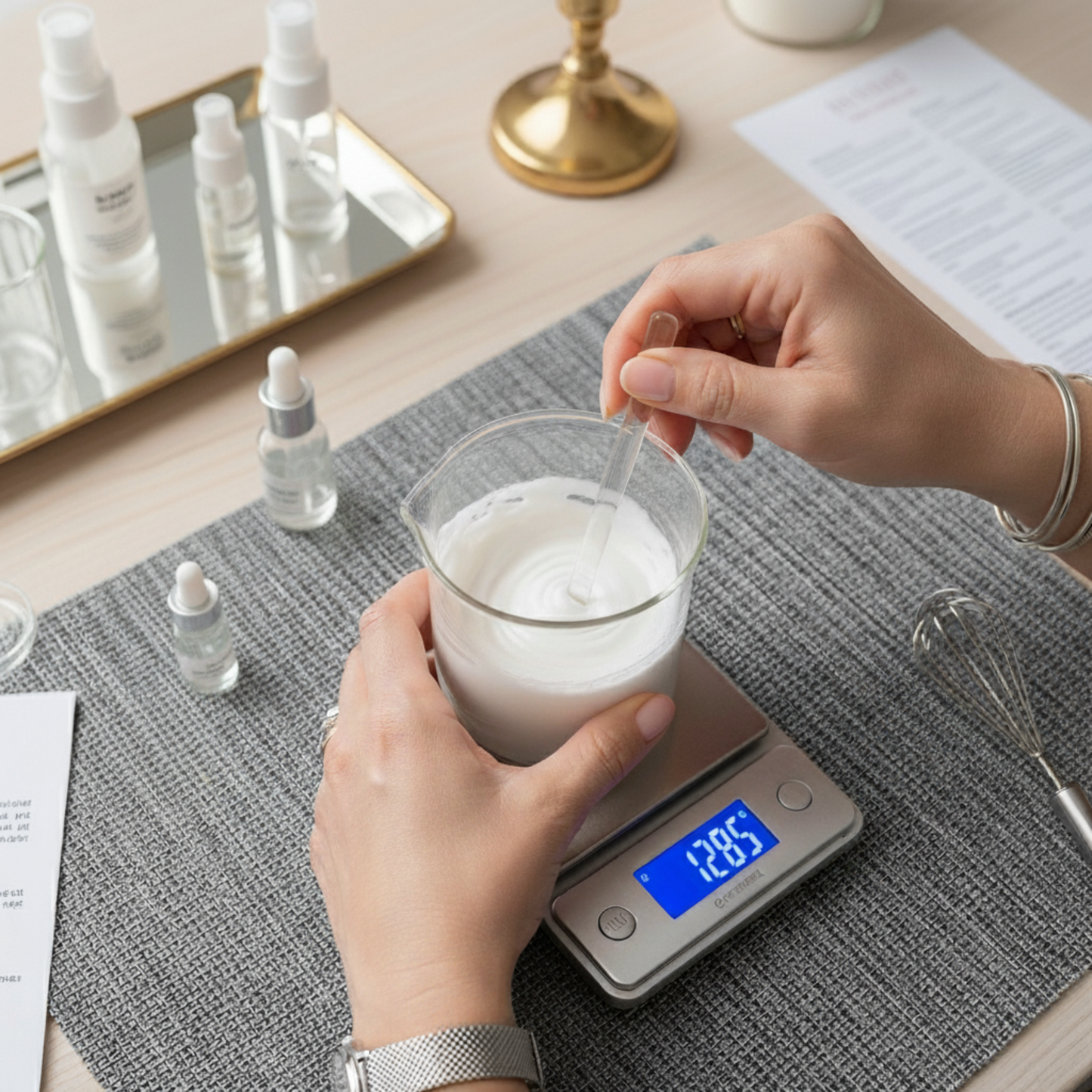 Козметична работилница за персонален крем за лице