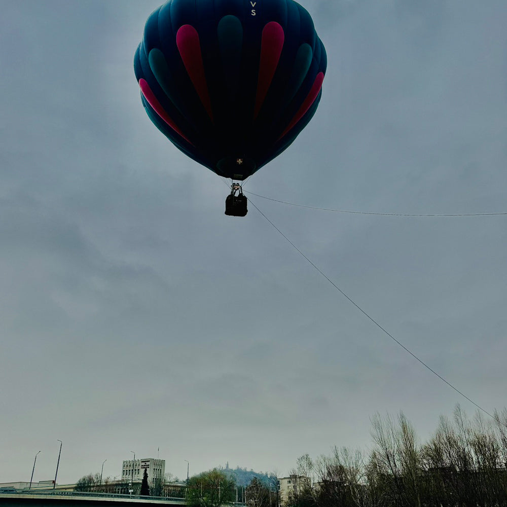 Панорамно издигане с балон в сърцето на Пловдив с HD заснемане