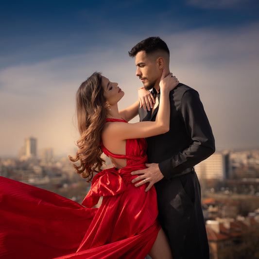 Приказна Flying Dress фотосесия в сърцето на Пловдив