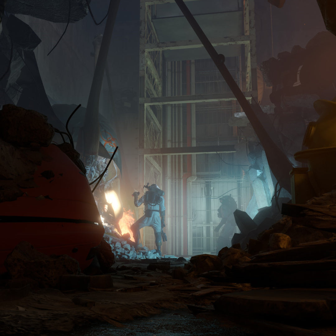 Виртуален Combine войник в кадър от играта Half-Life: Alyx