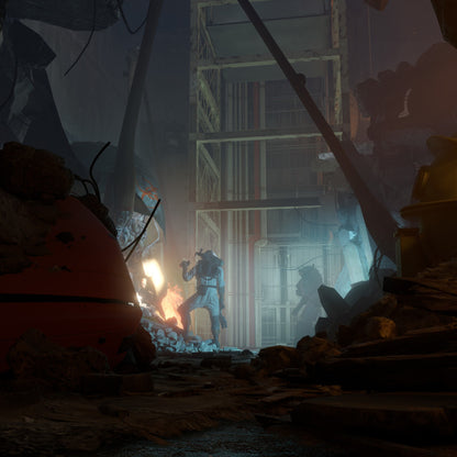 Виртуален Combine войник в кадър от играта Half-Life: Alyx